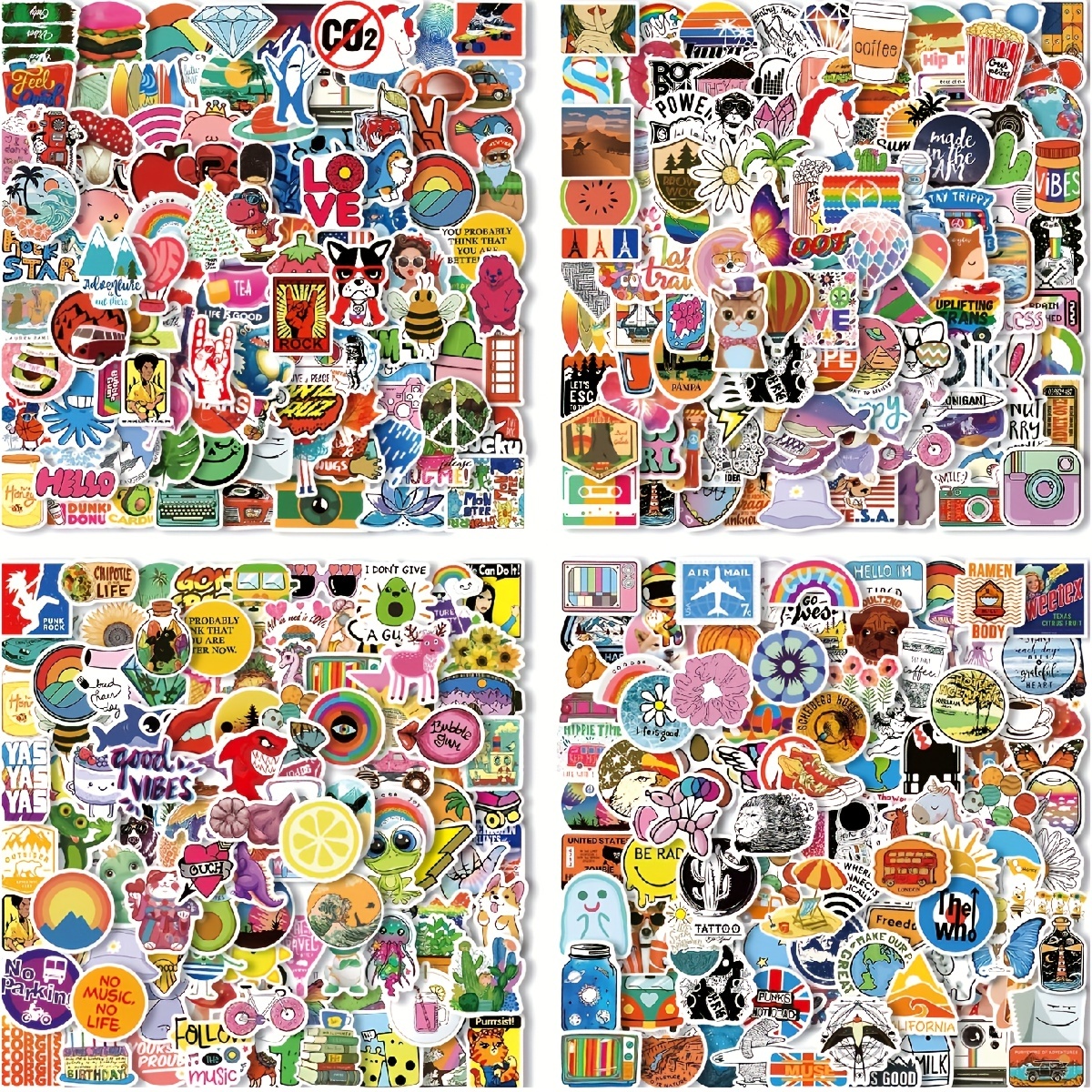 600 PCS Mixed Random Stickers Anime Graffiti JDM Sticker DIY Laptop  Skateboard Luggage Bumper Notebook Cellphone Helmet Stickers
