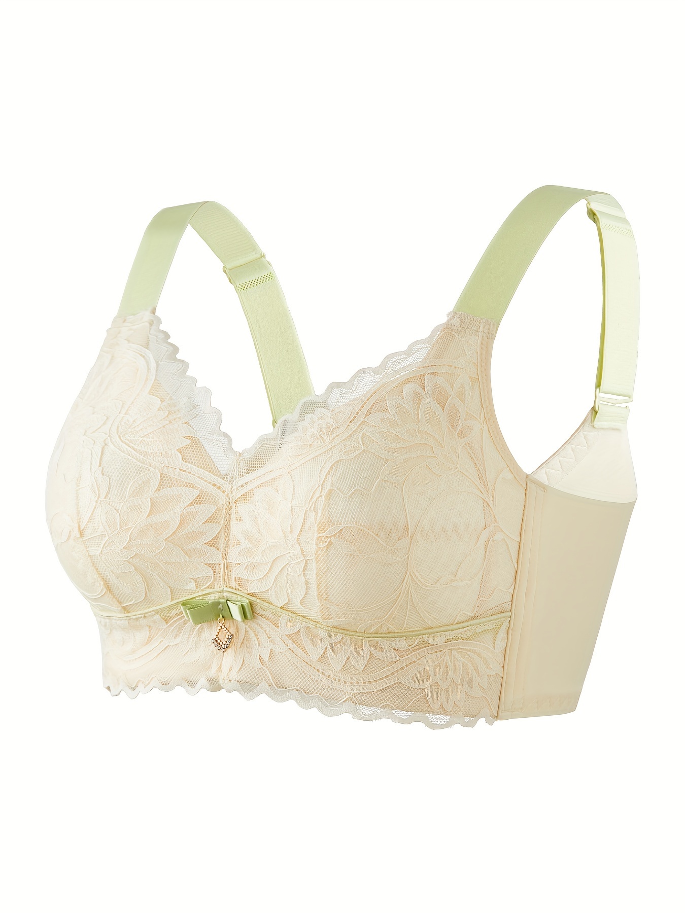 Push Up Bras for Women Floral Lace Lightly Padded Underwire Bra Full  Coverage Soft Comfort Support Everyday Bra