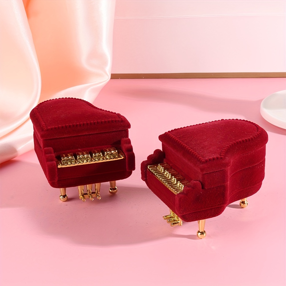 Romantic Piano Ring Box Jewelry Storage Box
