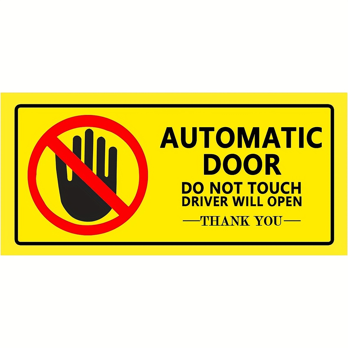 4 Pack Caution Automatic Door Warning Car Window Sign Stickers - 5 Inch Do  Not Touch Automatic Door Sticker for Car Glass Door Label Window Decal for