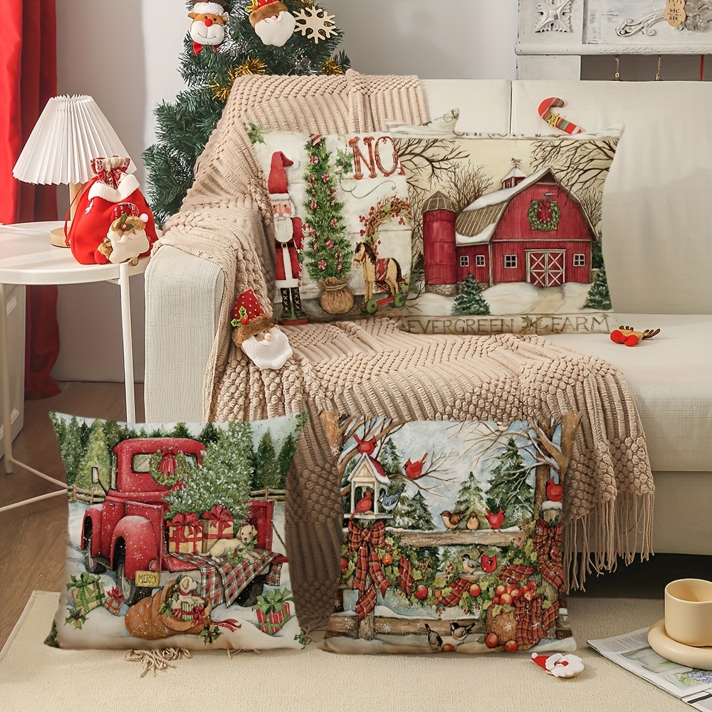 Farmhouse Truck Christmas Pillow - Bed Bath & Beyond - 35166973