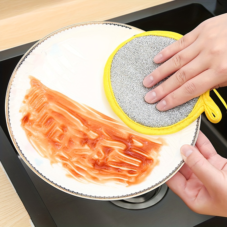 10pcs Household Dish Cleaning Sponges Colored Sponge Scouring Pad Kitchen  Tool