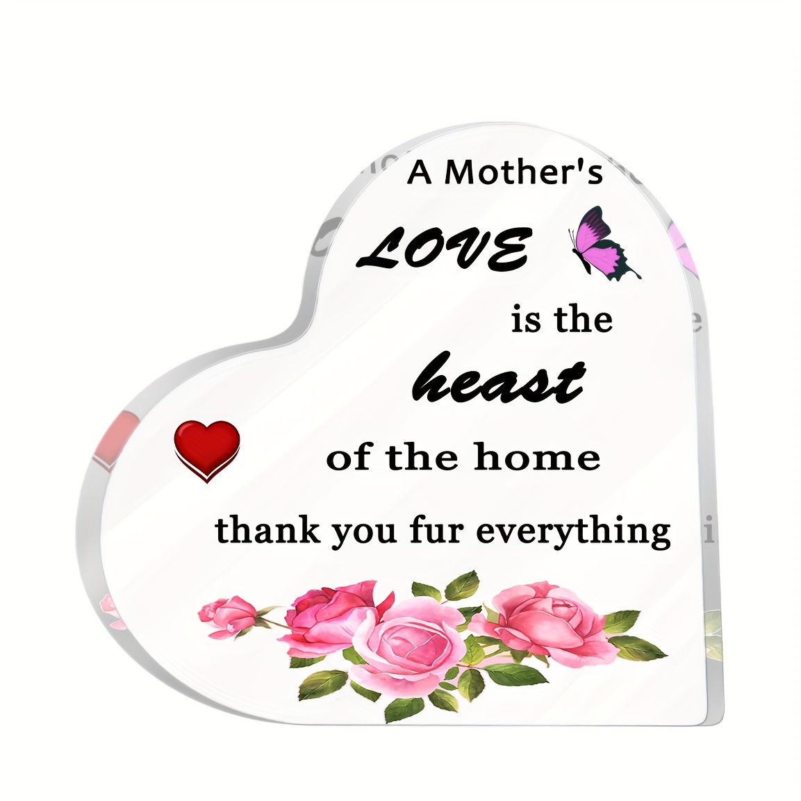 Birthday Gifts For Mom Acrylic Heart Sign Mom Gifts From - Temu