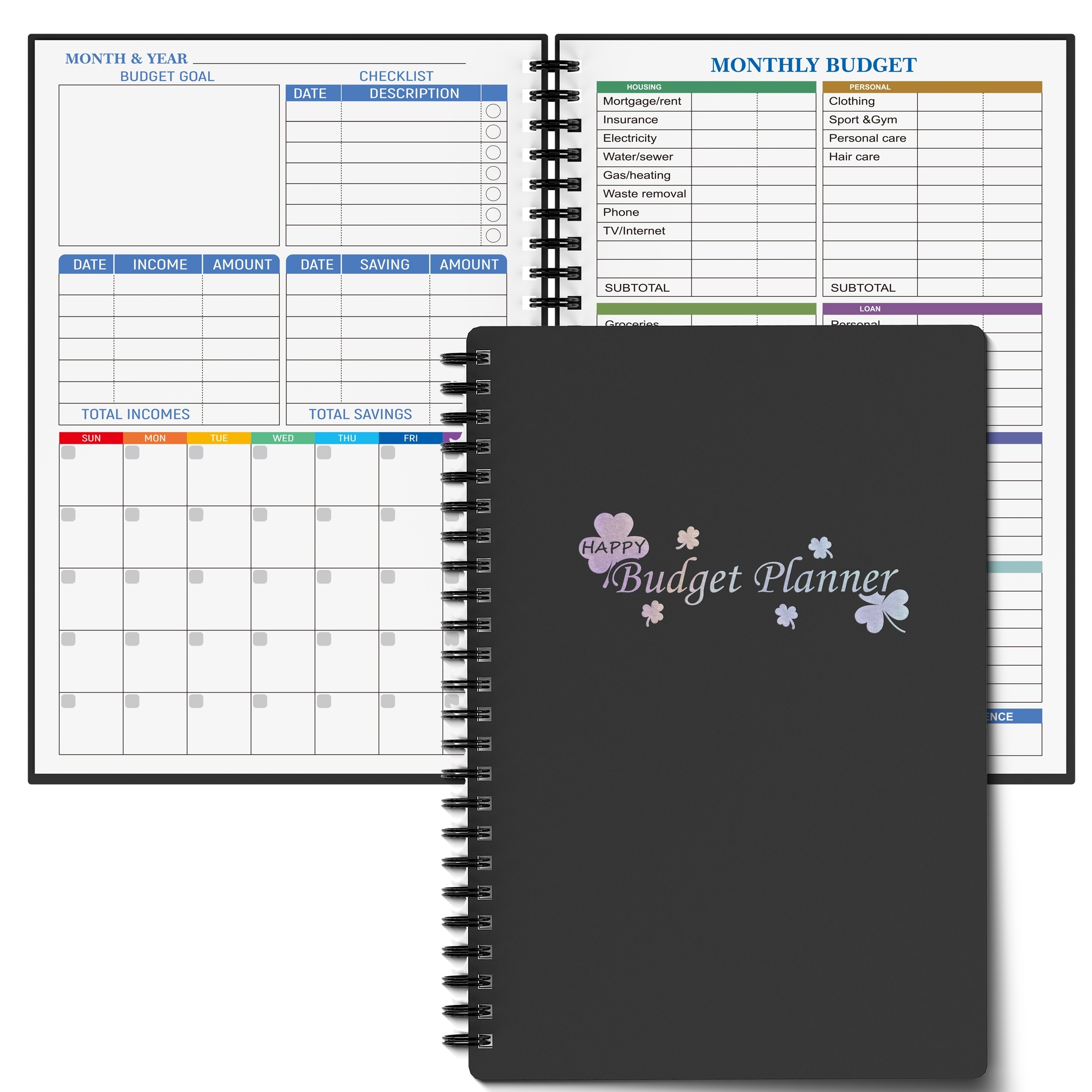 Image of Budget Planner - Manage Your Money With A Monthly Finance Organizer And Expense Notebook, Undated Finance Planner/account Book, A5 Size (8.6x5.9 Inch), 100gsm Paper, Start Anytime