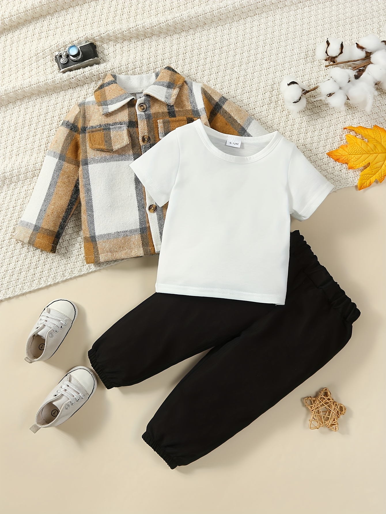 3pcs winter warm solid color suit set long sleeve Temu Philippines