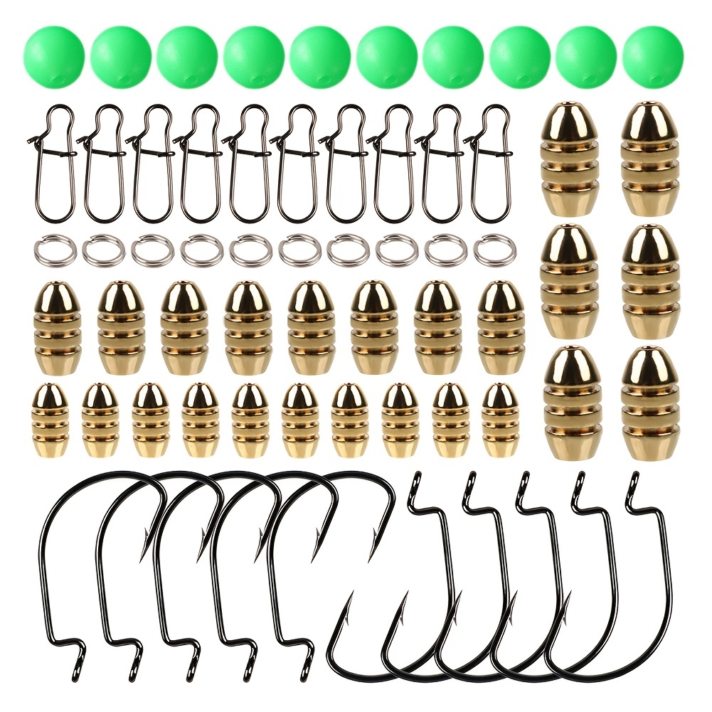 Sougayilang Brass Sinker Bullet Shape Fishing Lure Hooks Box - Temu