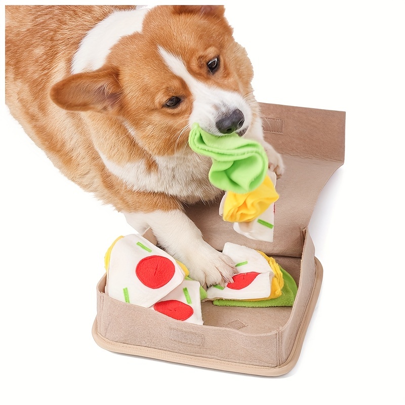 Pizza Box Shape Educational Dog Toy Slow Feeder Dog Toy For Dog  Entertainment And Sniffing Training - Temu