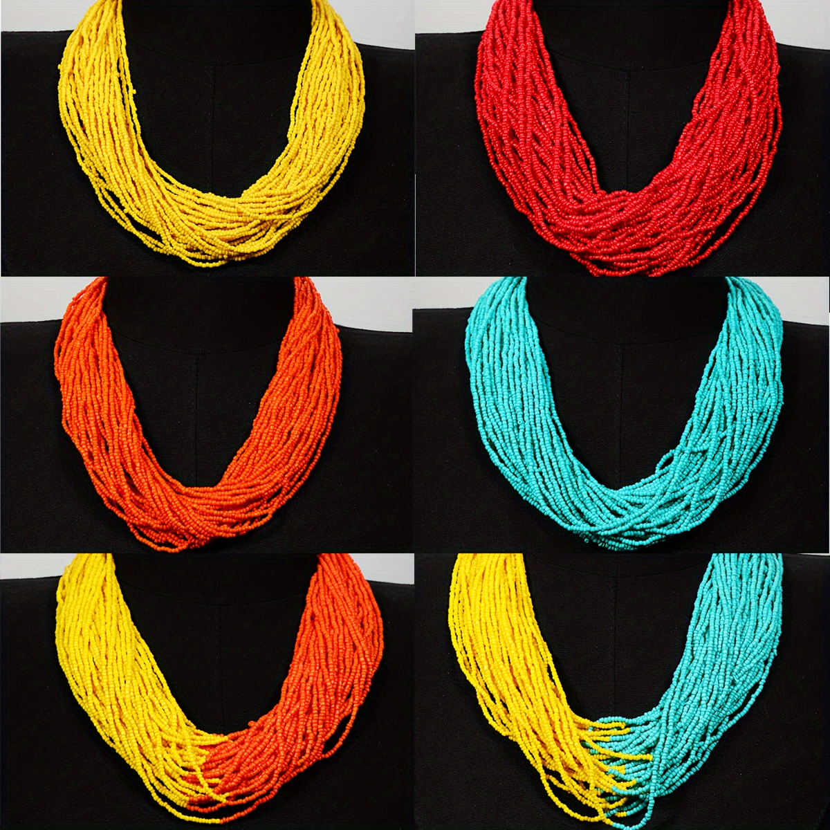 

Elegant Multilayer Colorful Bead Women's Necklace Clothing Banquet Party Daily Leisure Jewelry Gift