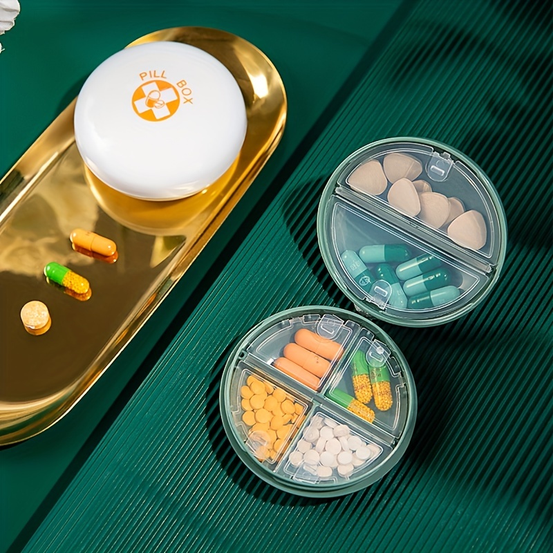 Round Shaped Mini Portable Medicine Box for Travel