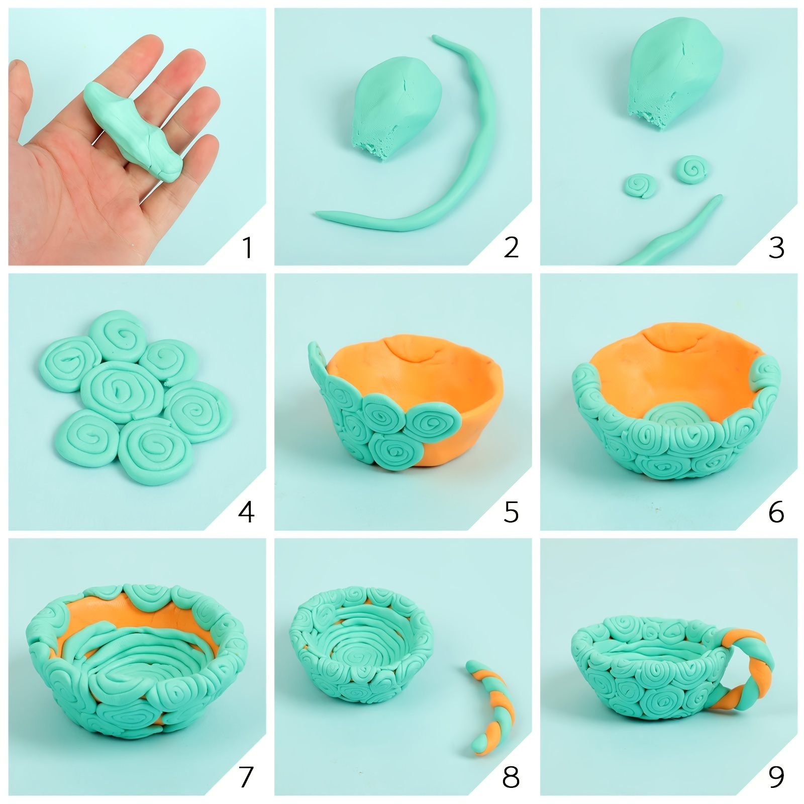 DEWEL Polymer Clay Set in 24 Colours, Children's DIY Oven Bake Modelling  Clay Soft Craft Clay with Modelling Tools, Ideal Gifts for Children, Dough  for Imaginative and Creative Play 