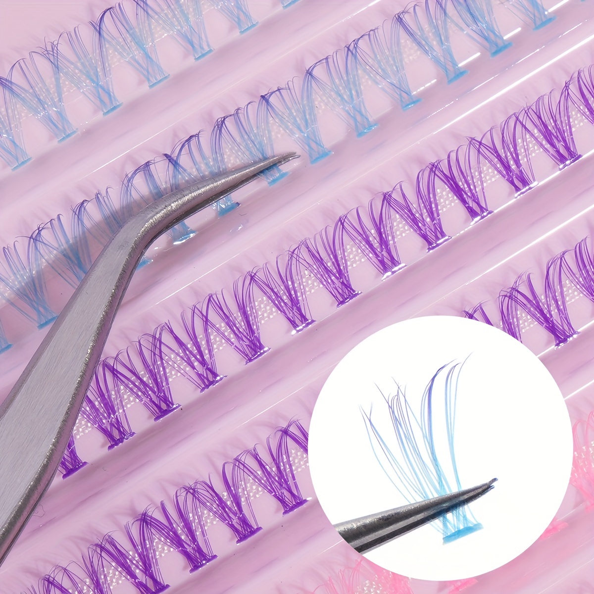 200pcs Cluster Lashes Fishtail Grafting Lashes Soft Faux Mink Eyelash Extension