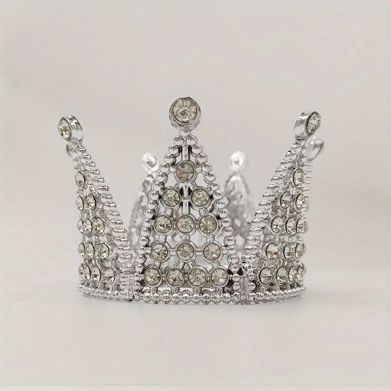  15 piezas de corona para pastel, corona pequeña para decoración  de pastel, mini tiara, corona de cumpleaños, corona de perlas de cristal  vintage, corona dorada para niños y niñas, boda, baby