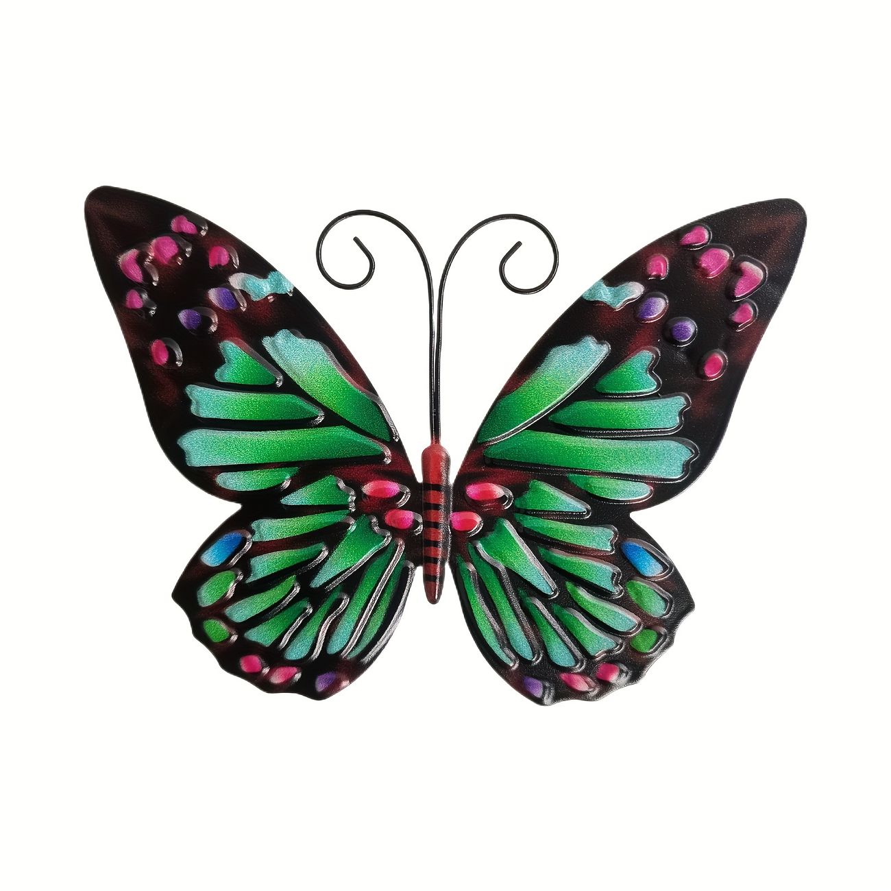 1pc 3d Metal Butterfly Decor Outdoor Wall Decor Art Colorful Metal Butterfly  Hanging Decor For Home