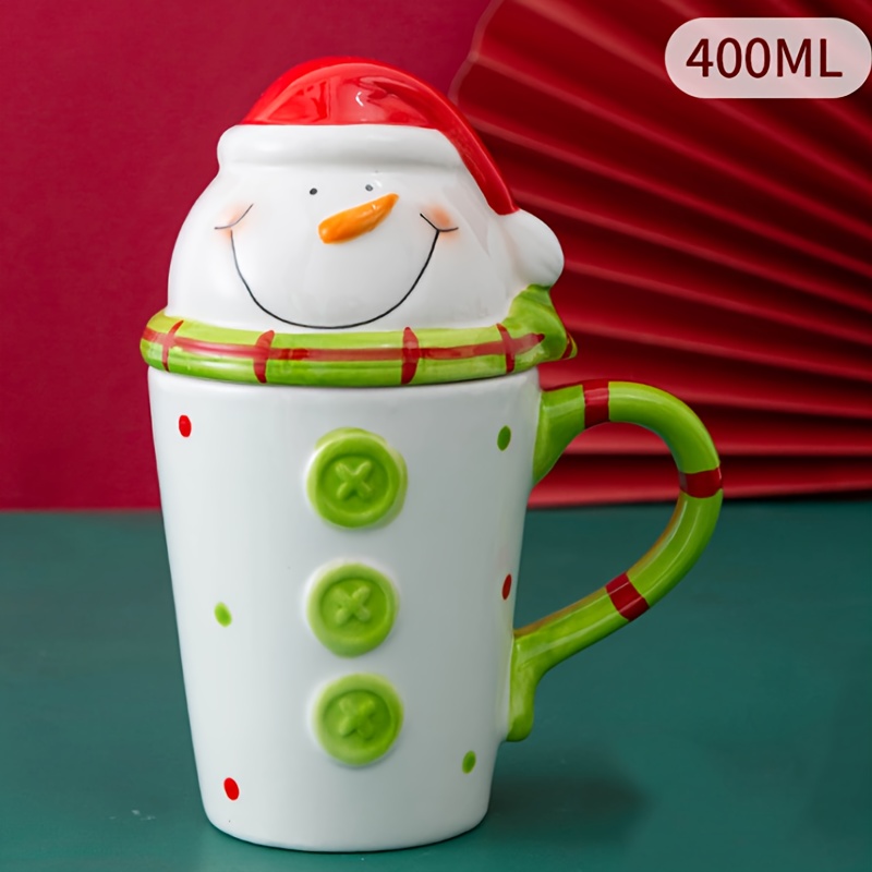 Taza De Cerámica De Alce De Navidad Para Una Sola Taza, Tazas Creativas  Lindas De Navidad, Tazas De Café De Pareja, Tazas Con Diseño De Copo De  Nieve