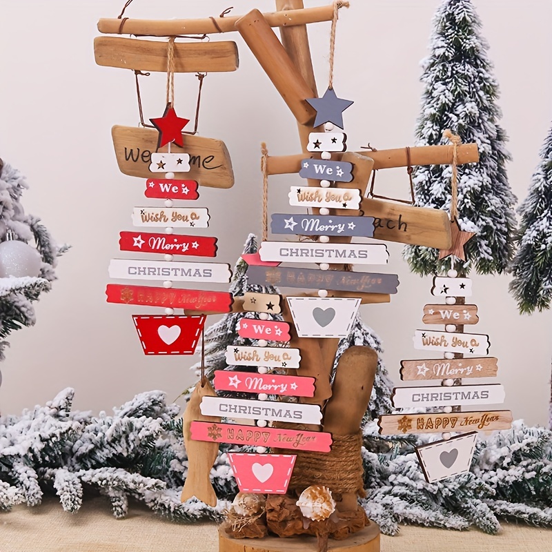 1 Pezzo Ciondolo In Legno Natale Ciondolo Decorativo Albero - Temu Italy