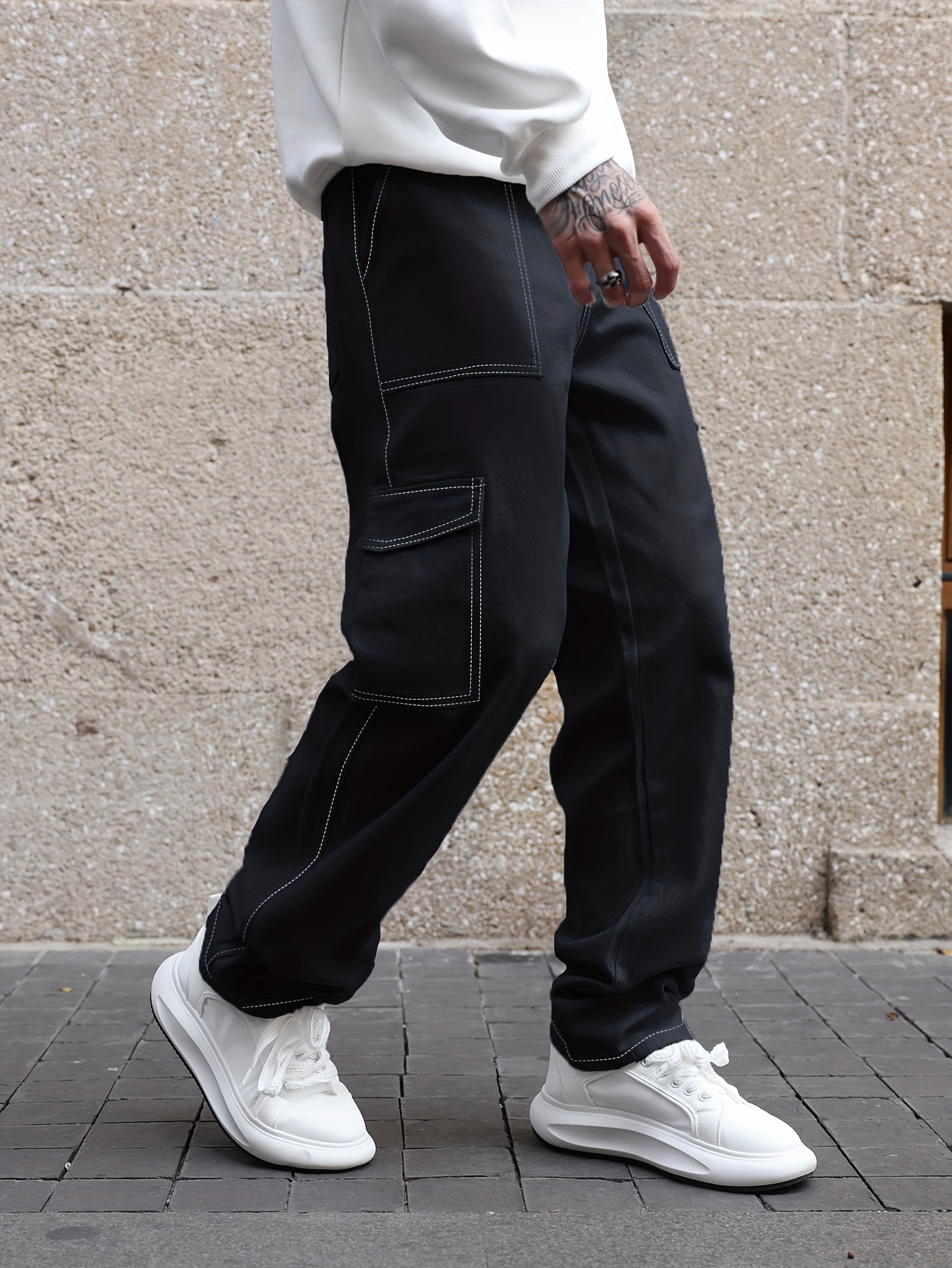 Plus Size Men's Cargo Trousers Comfy Trendy Cargo Pants - Temu