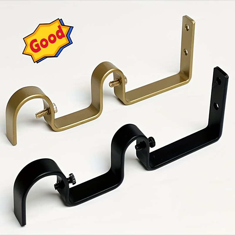 Ceiling Curtain Rod Holder Heavy Duty Curtain Rod Brackets - Temu