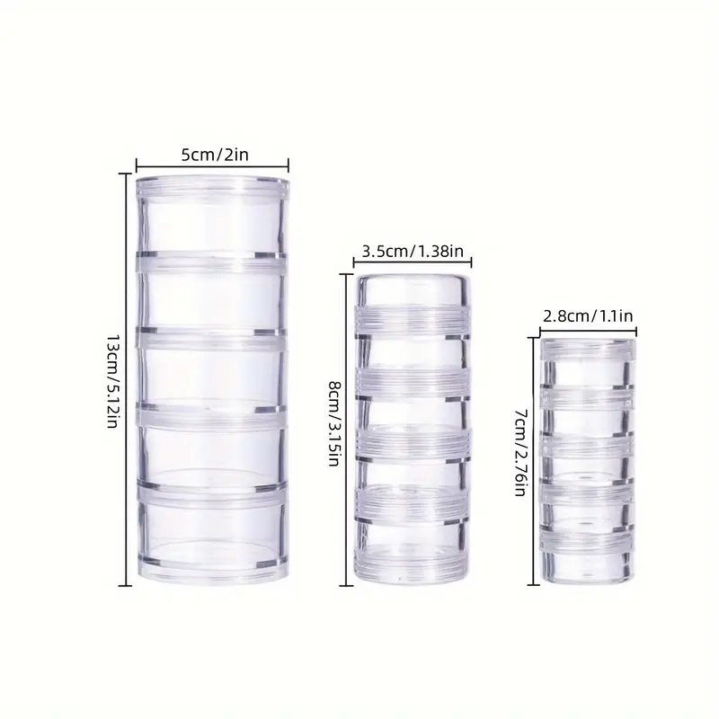 5 layer Cylinder Storage Box Stackable Bead Container - Temu Canada