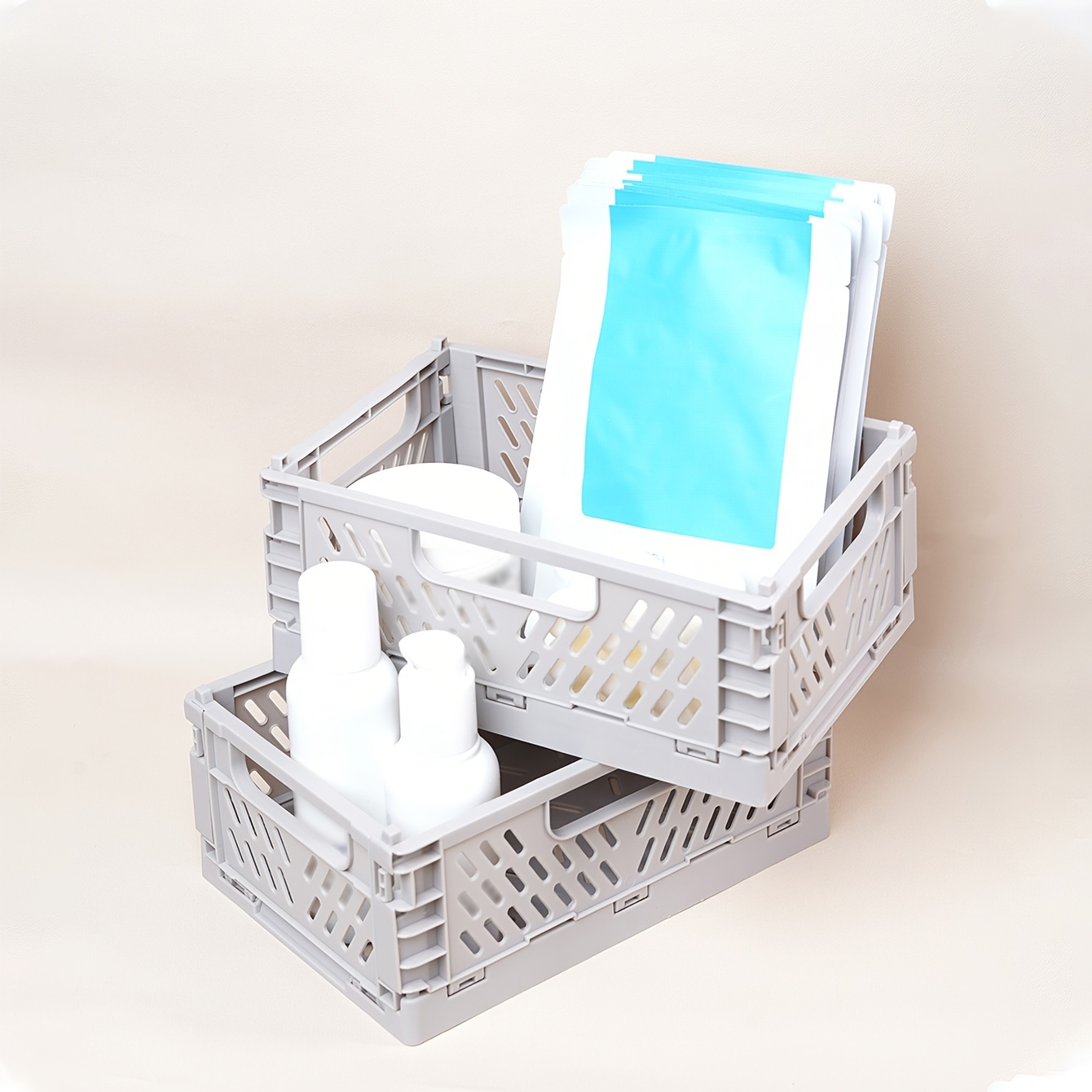  Xdodnev Cajón plegable, caja plegable de plástico plegable de  almacenamiento de la cesta de la utilidad cosmética contenedor : Todo lo  demás