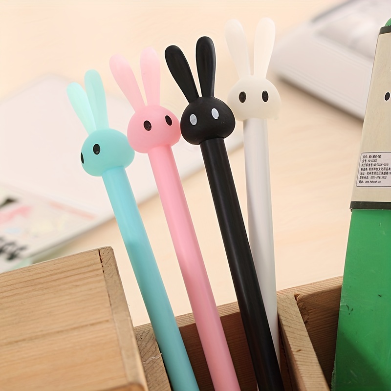 6pcs/lot 0.5mm Kawaii Cartoon Rabbit Gel Ink Pens School Office Writing  Supplies Stationery