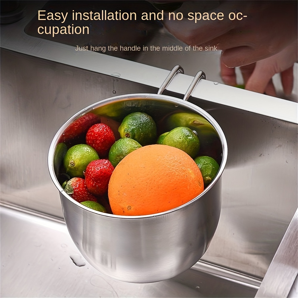 1pc Stainless Steel Sink Drain Basket Sink Kitchen Sink Washbasin Leftover  Vegetable Filter Rack Kitchen Stuff Clearance Kitchen Accessories Kitchen  Organization And Storage