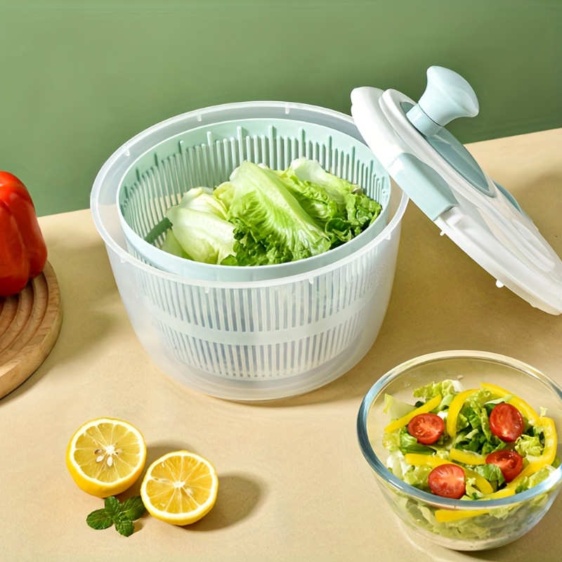1pc, Vegetables Dryer, Salad Spinner, Fruits Basket, Vegetables Washer  Dryer, Fruit Drainer, Lettuce Spinner, Colander Basket, Drying Machine,  Useful