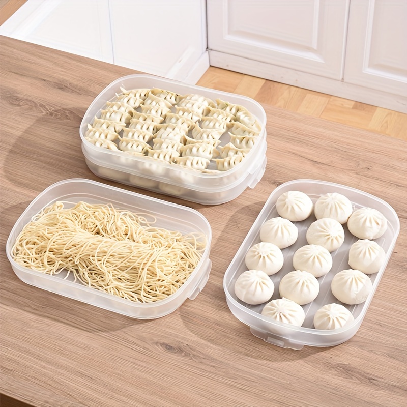 Large Capacity Dumpling Box, Household Refrigerator Freezer Special Sealed  Fresh-keeping Multi-layer Quick-freezing Food Ravioli Storage Box, Home  Kitchen Supplies - Temu