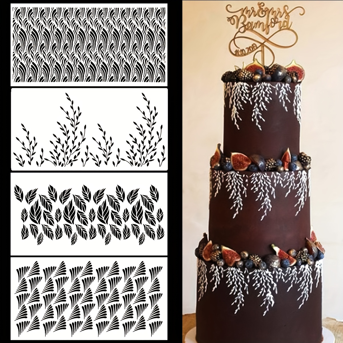1pc Cake Stencil Plastic Lace Border Cake Side Stencils Template Diy  Drawing Mold Cake Decorating Wall Painting Scrapbooking - Stencils -  AliExpress
