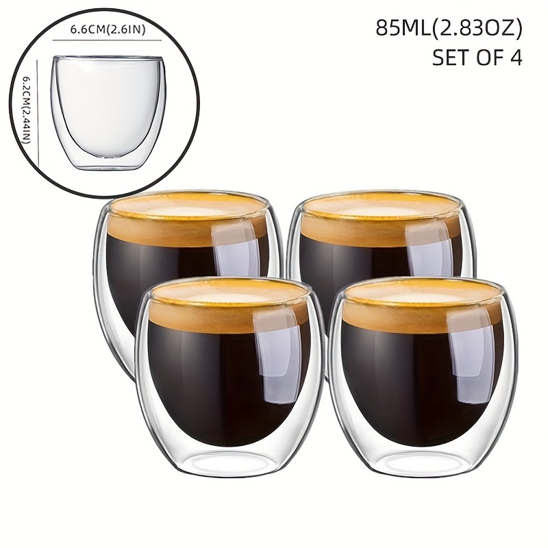 Handmade Insulated Espresso Cups Double Wall Glass Coffee - Temu