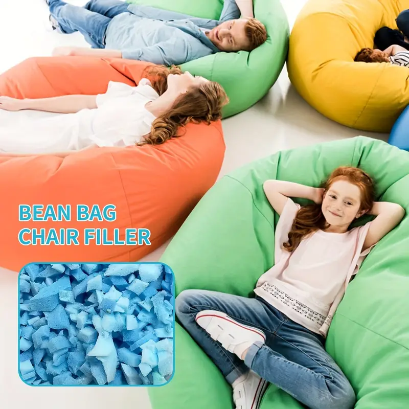 Great Choice Products Bean Bag Filler Foam - 10 Pound Premium Shredded  Memory Foam - Easy Pillow Stuffing