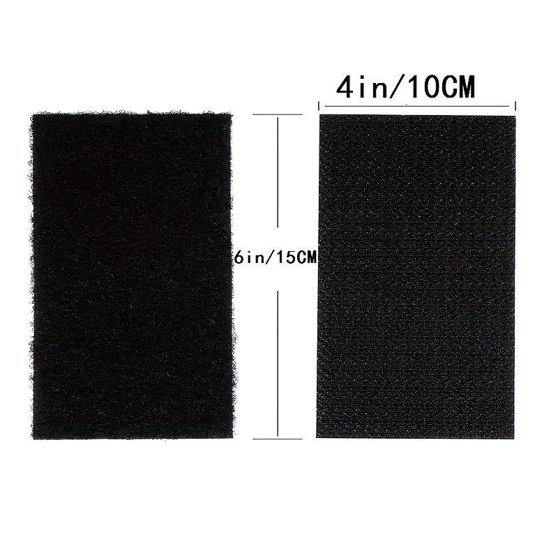4 Pairs 4x6 Hook & Loop Strips No Holes or Screws Home Office Use