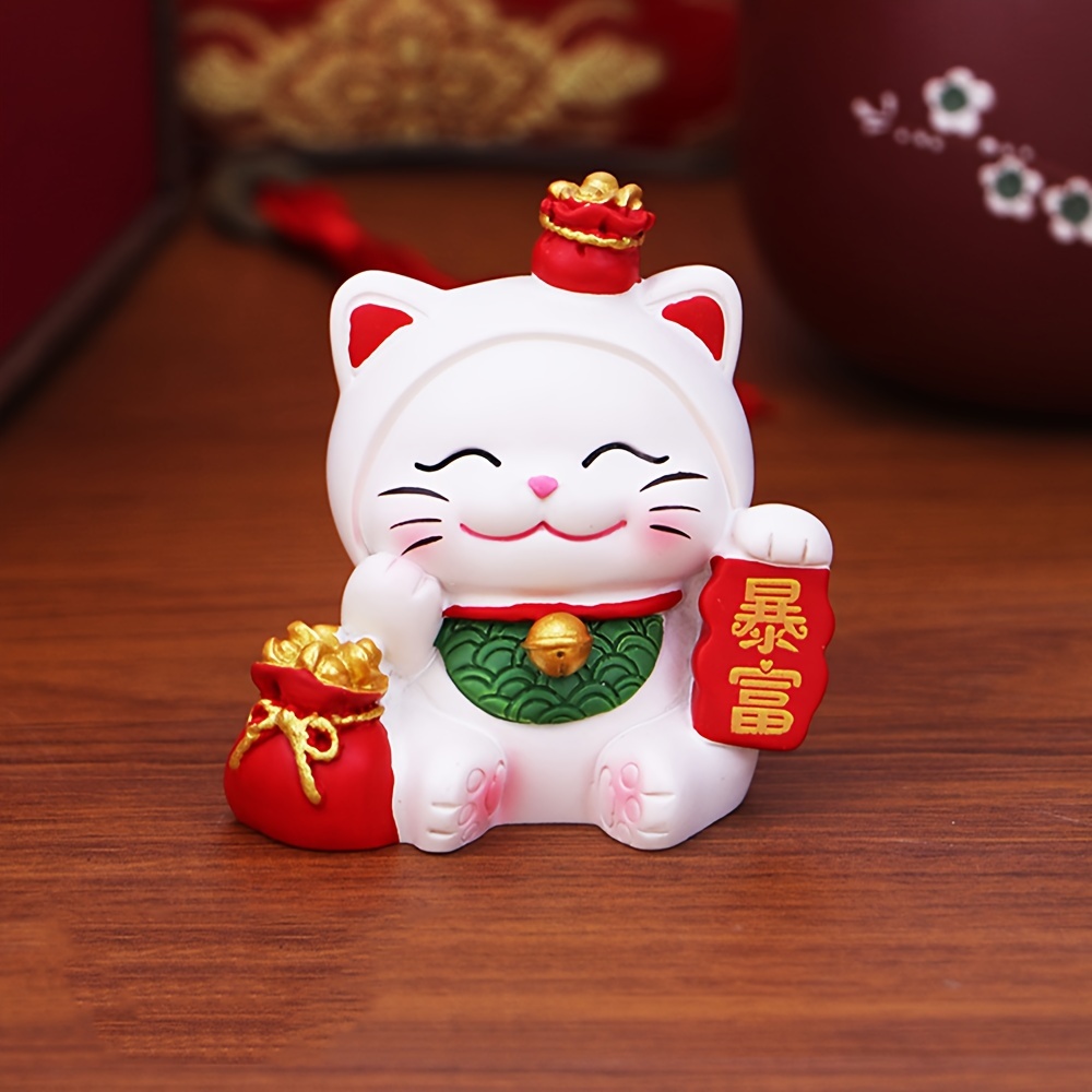 Tumbler Fortune Cat Figurine Decorative Fortune Cat Ornament Desktop Cat  Decor Cat Tumbler Toy