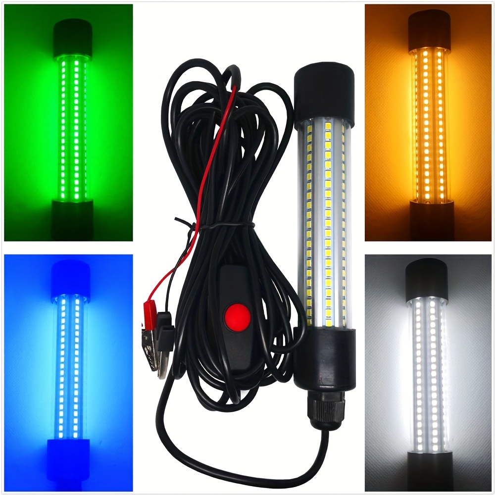 Luz LED para pecera, luz sumergible para acuario con agujero de burbuja de  aire, IP68 impermeable, luces LED que cambian de color con control remoto