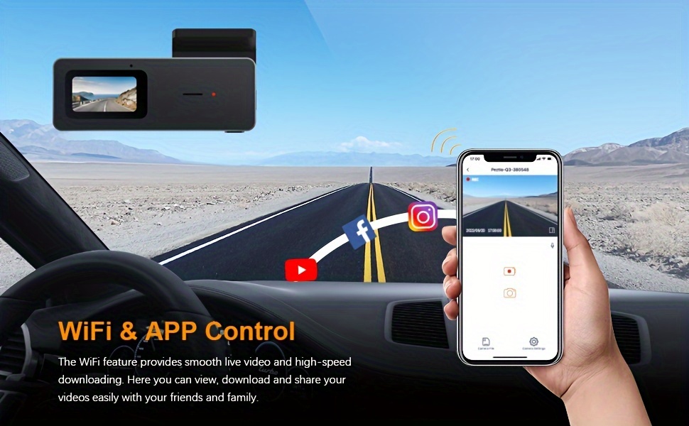 Xiaomi 70mai Smart Dash CAM con WiFi Incorporado, con Control de