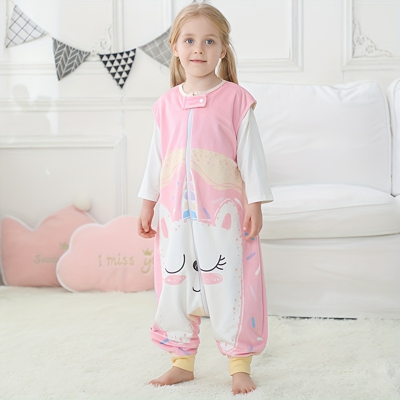 Nouveau sac de couchage pour enfants Bodysuit sans manches pour bébé Sac de  couchage une pièce avec pieds Sac de couchage portable pour enfants Pyjama