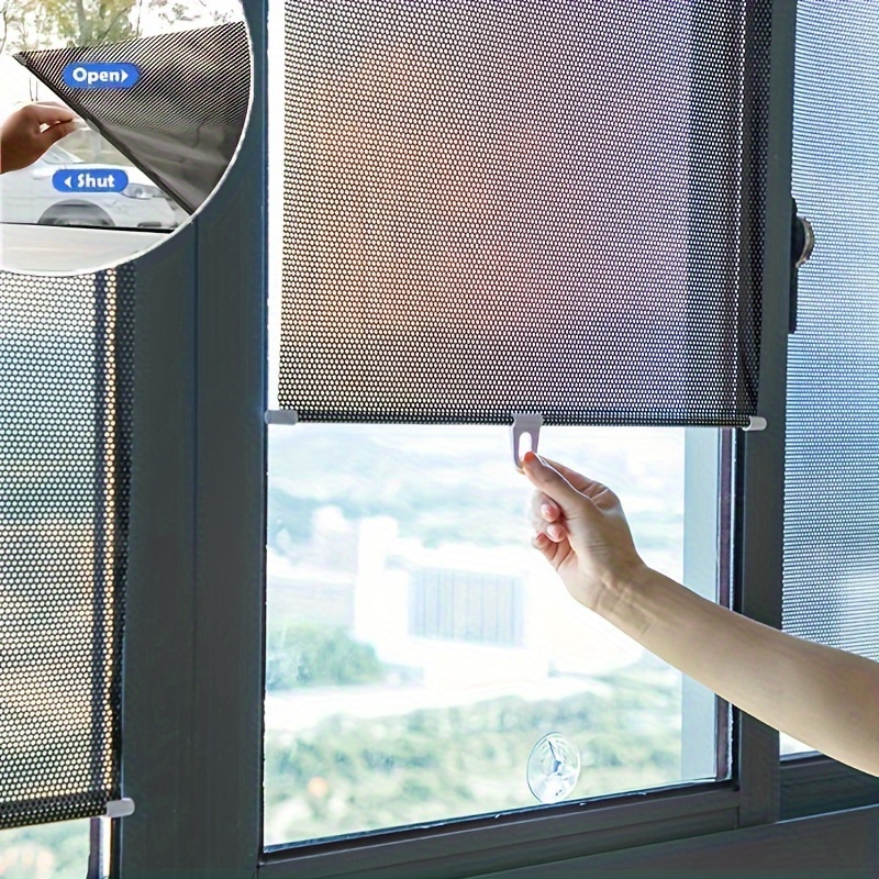 Persianas enrollables opacas para exteriores, persianas blancas para  exteriores, impermeables, resistentes al viento, protección UV para  ventanas