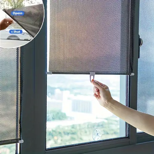 Cortinas enrollables opacas para ventanas, bloqueador de luz, tela