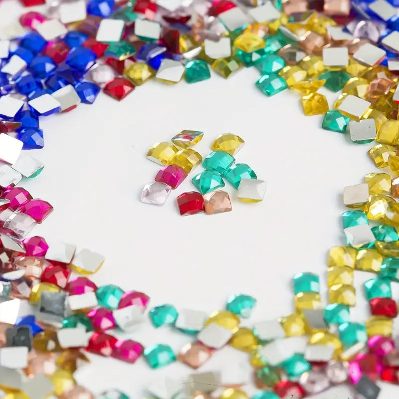 5d Diamond Painting Beads 40 Colors Square Sparkle Diamond - Temu