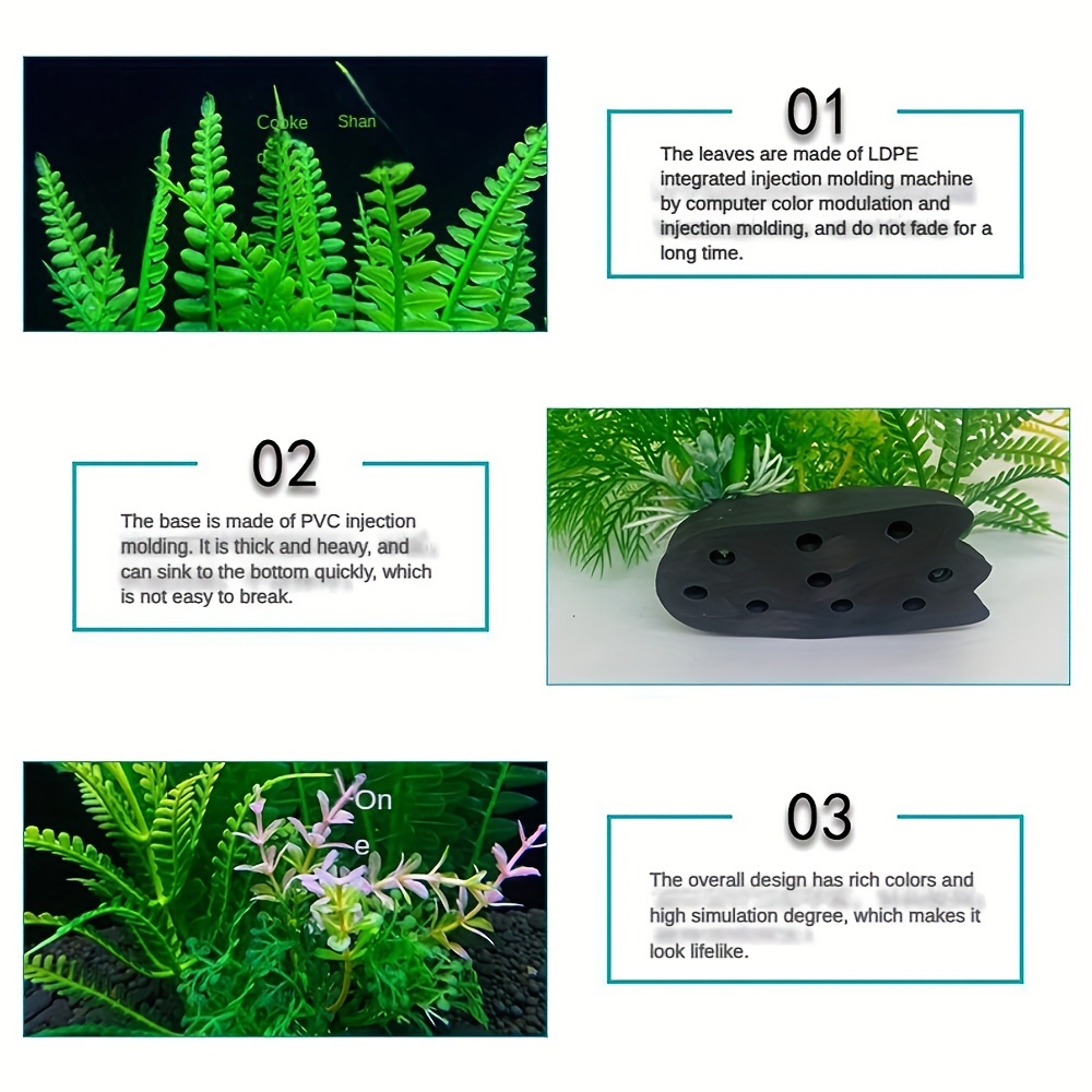 Fish Tank Plant Plastic Artificial Plant Aquarium Landscape Fake