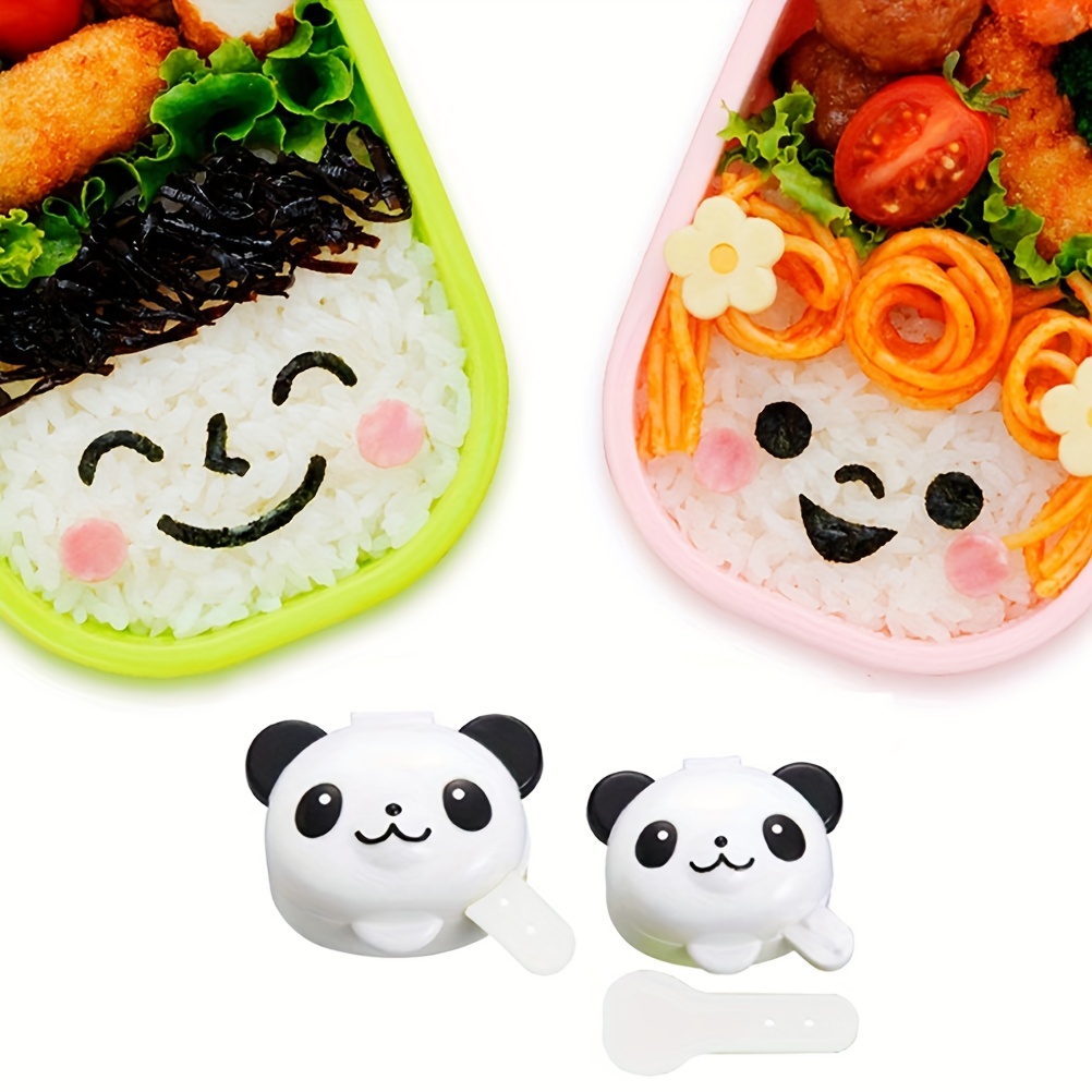 2pcs, Scatola Pranzo Per Bambini, Stampi Sushi, Stampi Onigiri, Stampi  Panda Sushi Maker, Creativo Stampi Onigiri, Stampi Palline Di Riso Di Grado