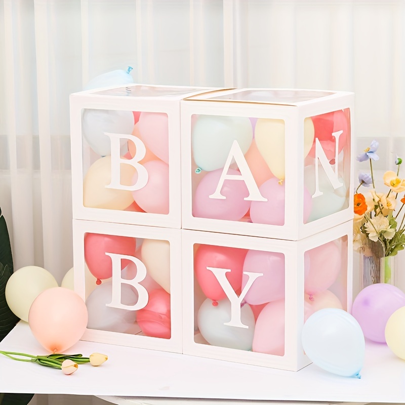 Baby Shower Box Decoraciones para fiestas - Caja de globos