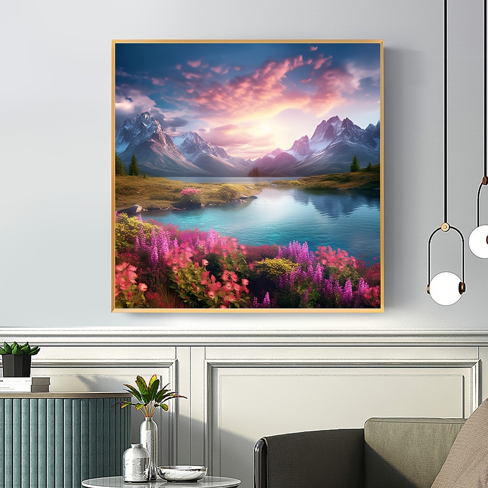 5D Diamond Painting Square Drill Lakeview beautiful scenery