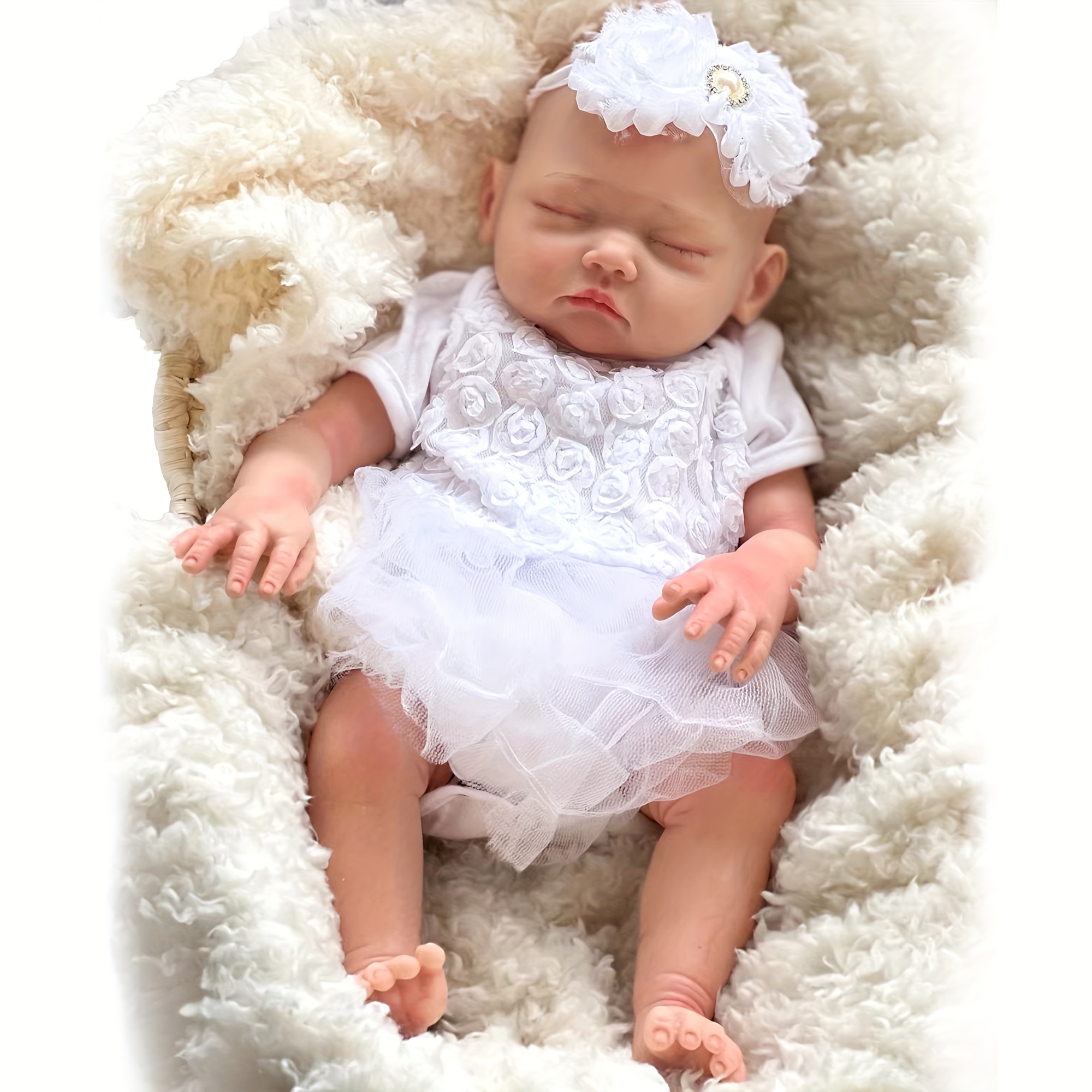 18.5″ Soft Weighted Body Silicone Sleeping Reborn Toddlers Baby Doll  SweetHouse Reborns® Faith