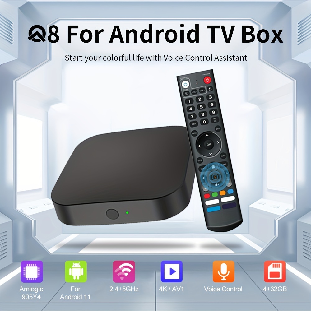 Decodificador inteligente de alta definición compatible con Bluetooth Tv  Box 8k Player para televisión doméstica