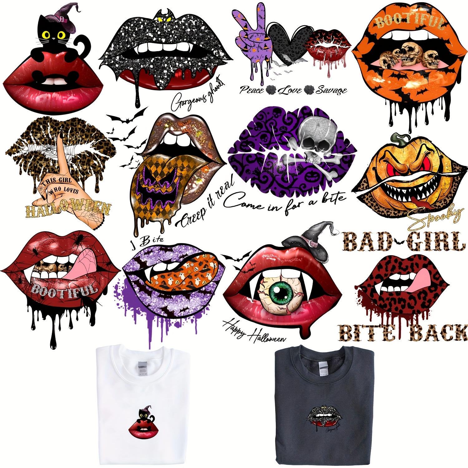 New Designs Hot Lips Diy Iron On Transfer Stickers For T-shirts Washable  Garments Accessories Heat Transfer Press Sticker For Clothing - Temu