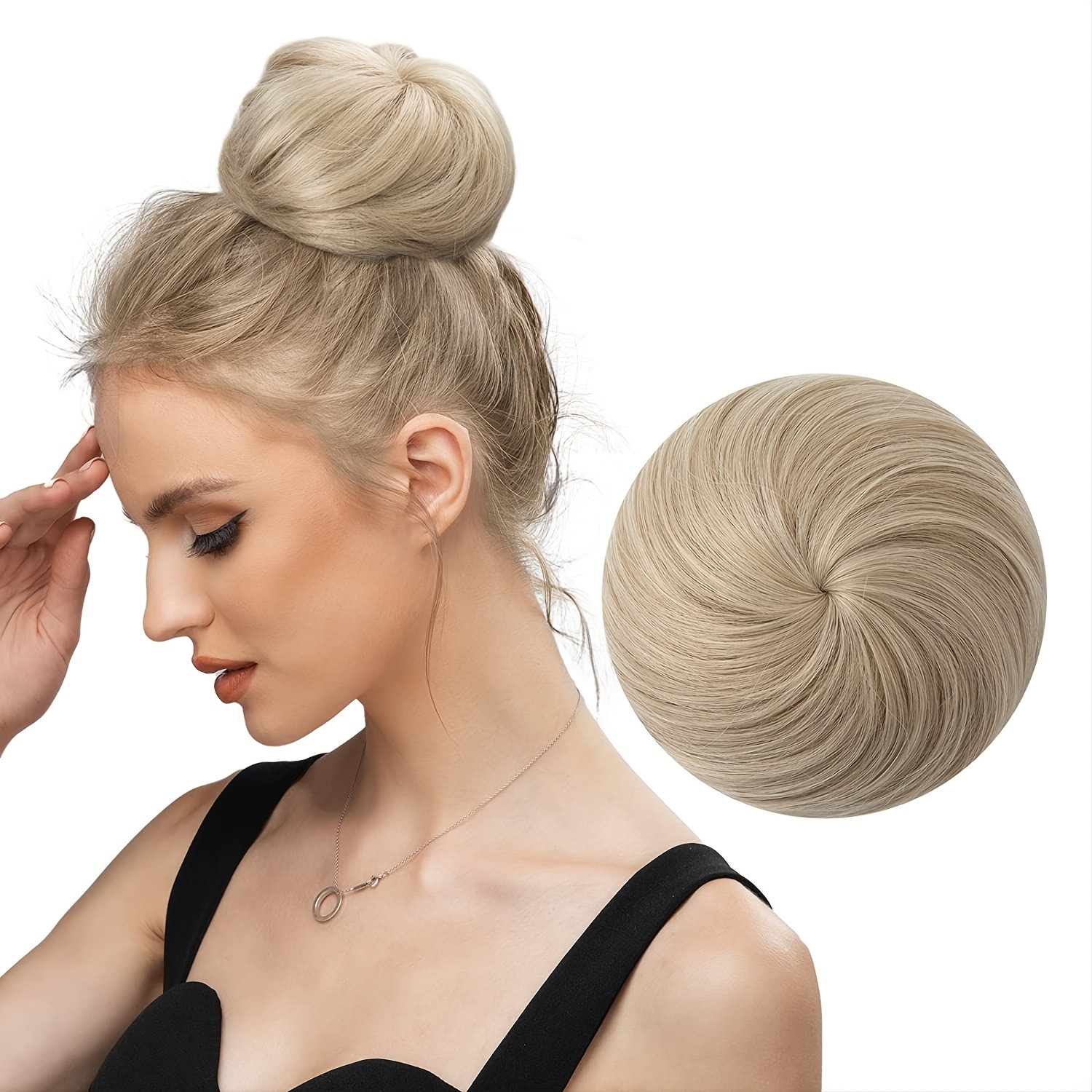 Onedor Synthetic Fiber Hair Extension Chignon Donut Bun Wig Temu