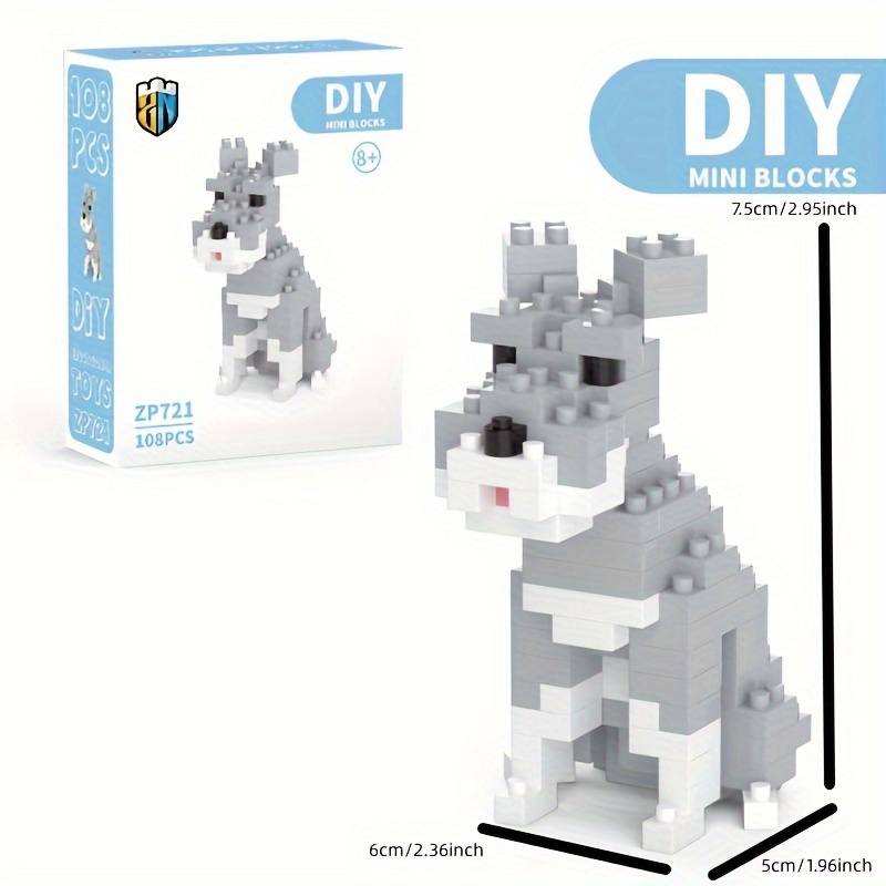 Animal Dog Building Blocks Dachshund Poodle Chinchilla - Temu Canada