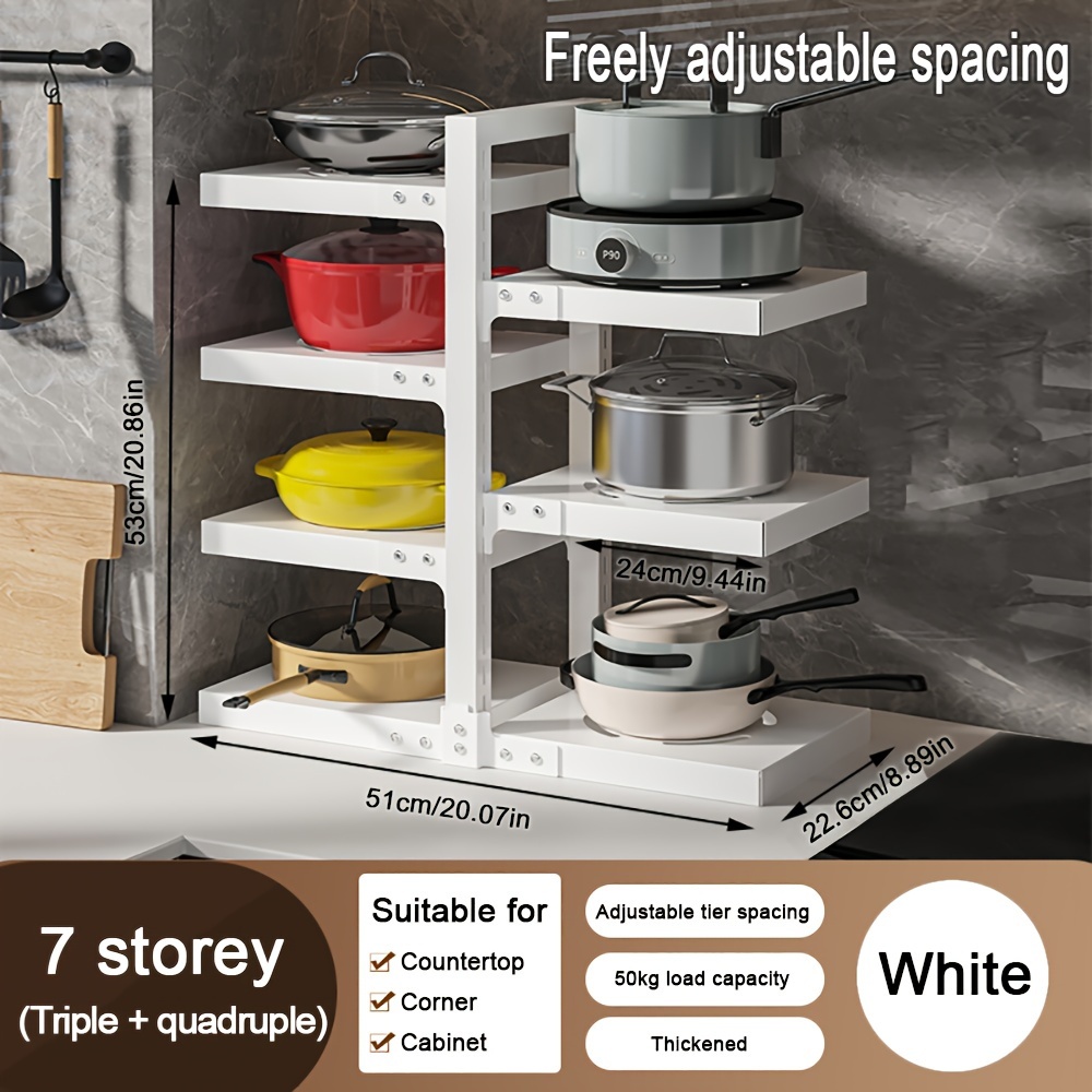 Adjustable Kitchen Storage Shelves Organizer Under Sink Shelf