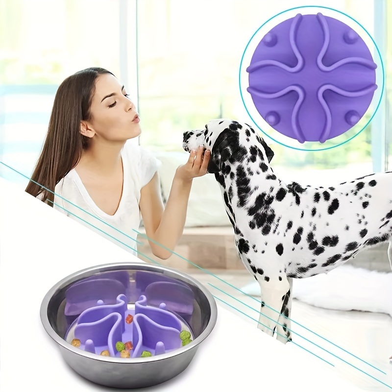 Slow Feeder Dog Bowl Insert Soft Silicone Dog Puzzle Food - Temu