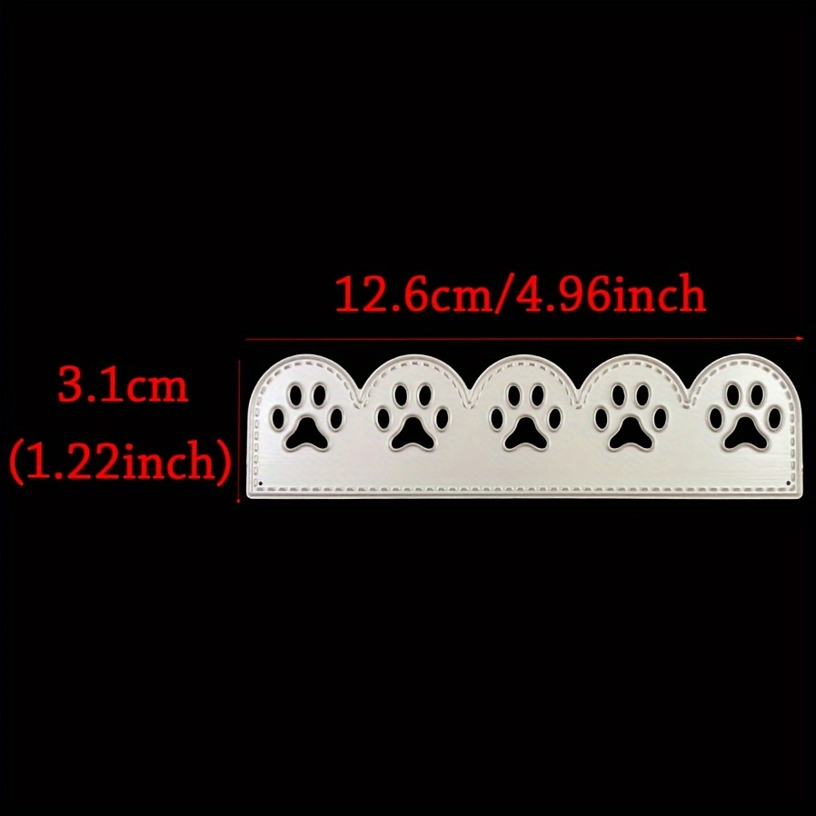 TEMU New Animal Footprints Metal Cutting Dies For Diy Scrapbooking Album Greeting Card Making Paper Craft